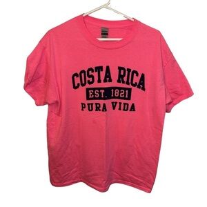 Costa Rica Gildan Pink Relaxed T-Shirt